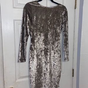 Suede champagne dress